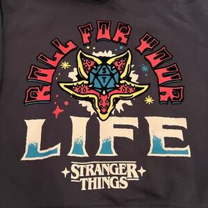 ZARA Stranger Things Black Hoodie Sweater Size 11-12